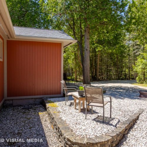 Relax outdoors with morning coffee or evening conversations surrounded by nature and fresh forest air.