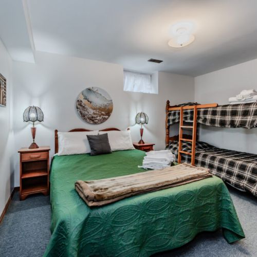 Bedroom 4 with a bunk bed and queen is perfect.