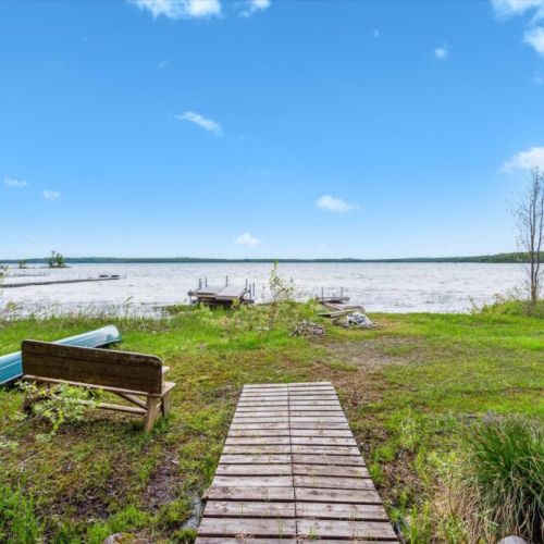 Take a few steps down the path to your private waterfront access. A perfect spot for launching a canoe, casting a line, or catching the sunset.