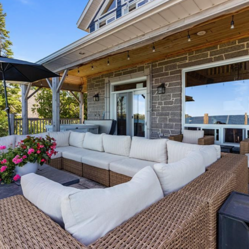 Enjoy the beautiful view from the deck directly accessible off of the main floor kitchen.