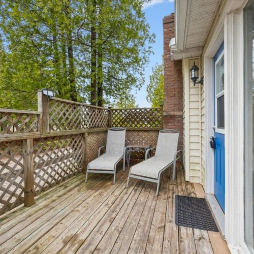 Kick back on comfortable loungers and soak up the fresh air in this peaceful outdoor retreat.