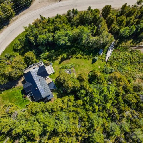 An aerial view of the property.