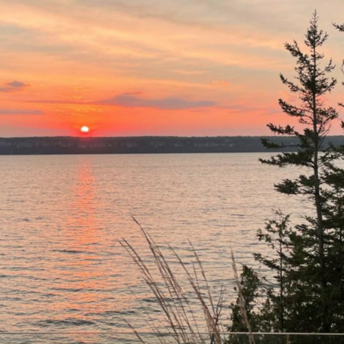 End your day with breathtaking sunsets over Georgian Bay, a serene and unforgettable view from the Lion's Den property.