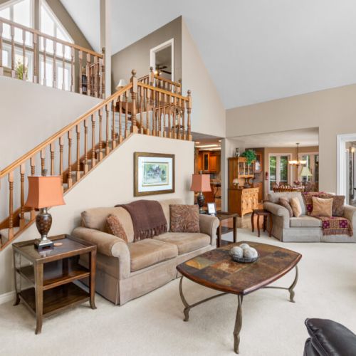 Spacious gathering areas make it easy to relax together while still enjoying plenty of room throughout the home.