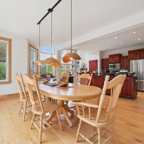 Bright open dining area perfect for gathering and shared meals.