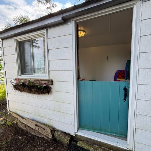 Cute half-door entry to the detached guest space.