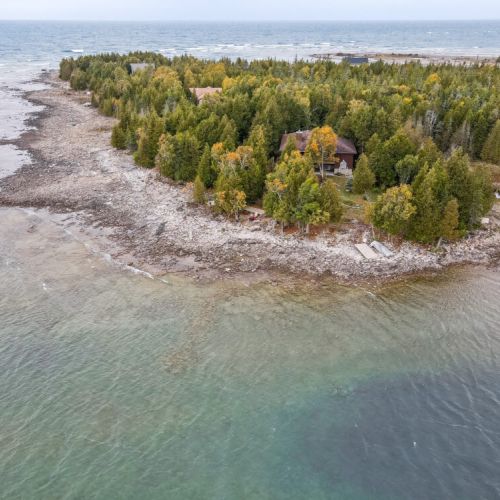 The famous aqua blue waters of Lake Huron.