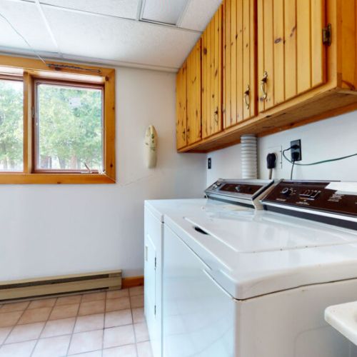Washer and dryer available to use.