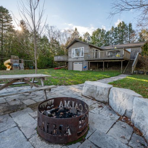 As the sun sets, transition from dinner to a cozy evening by the firepit. Gather around with loved ones, share stories, and enjoy the warmth of the fire under the starry sky.