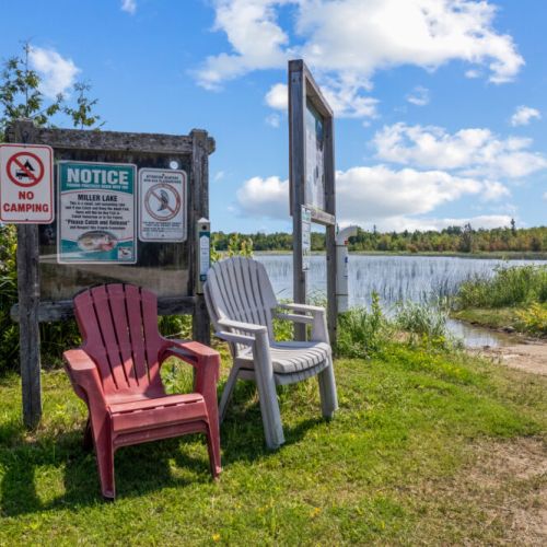 The nearby public boat launch makes it easy to enjoy Miller Lake.