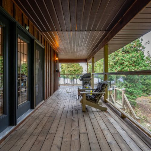 Watch the sunset from the wrap around deck.