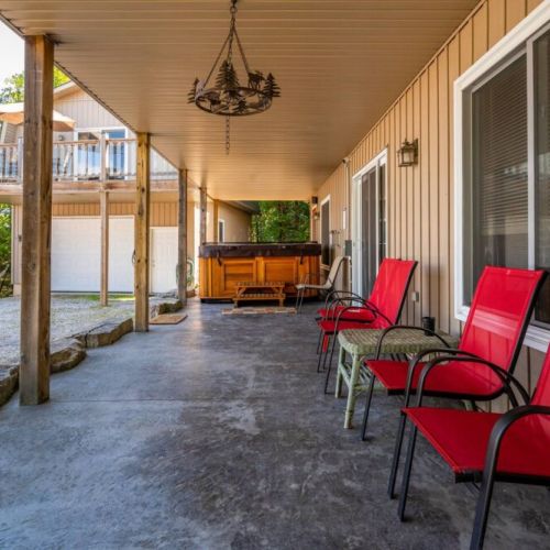 The lower level patio.