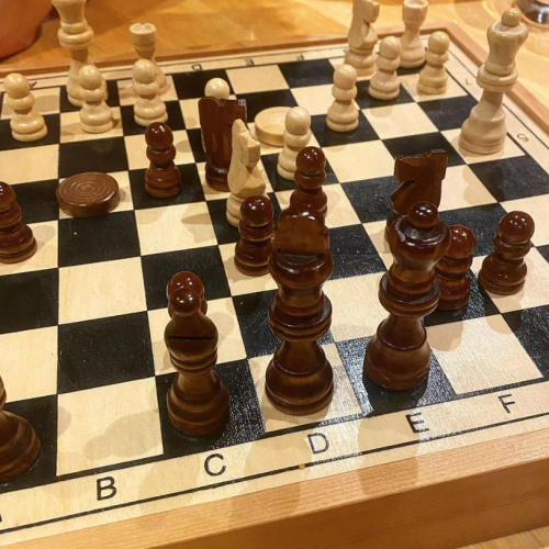 Enjoy a quiet evening playing chess on this beautifully crafted chessboard. Perfect for unwinding after a day of outdoor adventure.