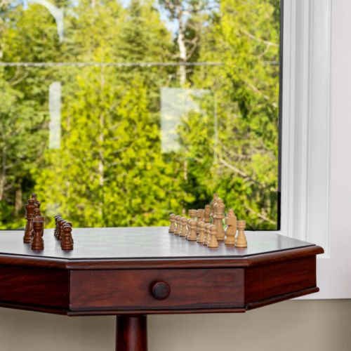 Challenge your family to a game of chess in the cozy reading nook.