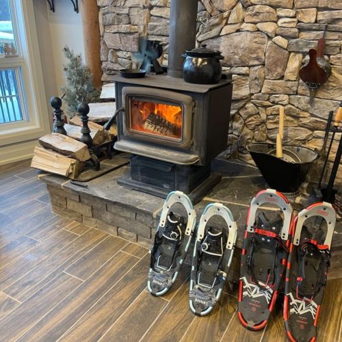 Book a winter getaway and enjoy complimentary snowshoes to explore the scenic trails.