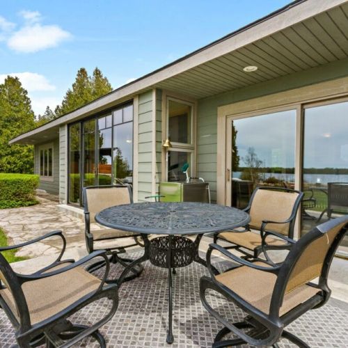 Enjoy cocktail hour from the back patio.