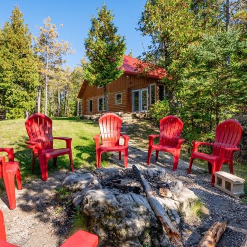 The bonfire lounge with enough chairs to fit your entire crew. Make sure to bring your good vibes only!
