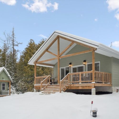 A newly built Bruce Peninsula retreat set on two private acres, offering peace, privacy, and a true cottage escape.