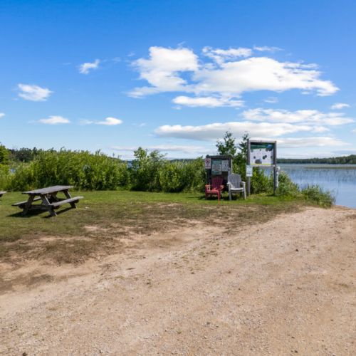 Public Miller Lake access is just across the road from the cottage.