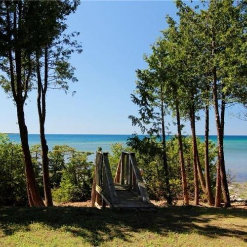 Private path leading down to the shoreline—your direct access to Lake Huron.