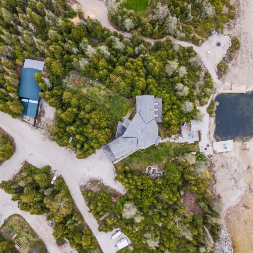 A view of Serene Lakehouse from above.