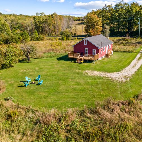 Plenty of room to spread out outdoors, from evenings around the fire to quiet afternoons on the deck.