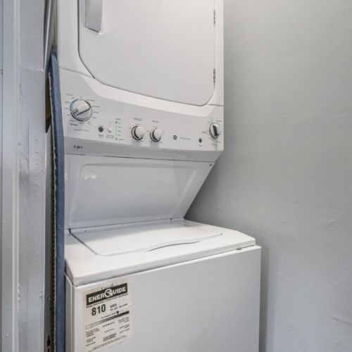 Combination washer and dryer for freshening up.