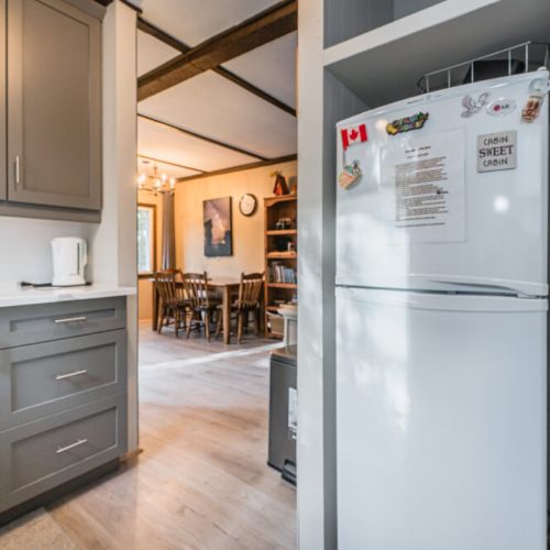 Plenty of room in the fridge for food and drinks.