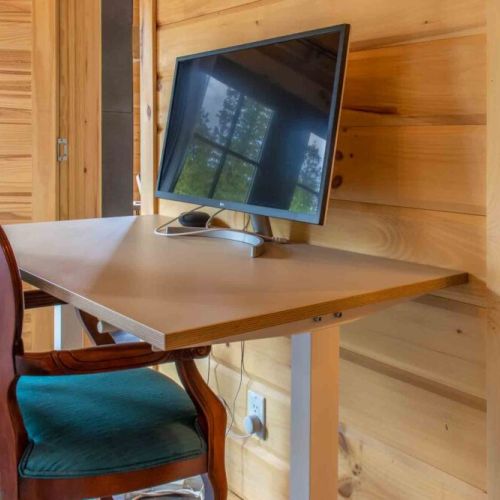 Dedicated workstation, perfect for remote work with a view.