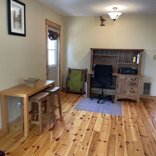 Quiet workspace nook for catching up or planning your day