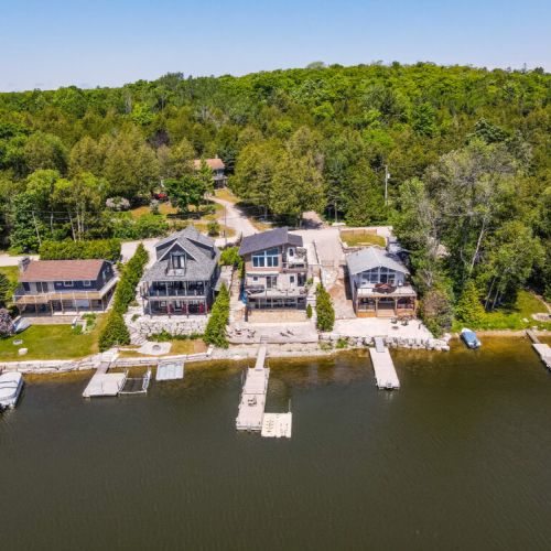 Escarpment Edge Retreat perfectly positioned along a quiet stretch of shoreline.