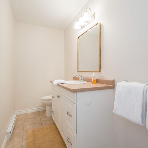 The upper main bathroom.