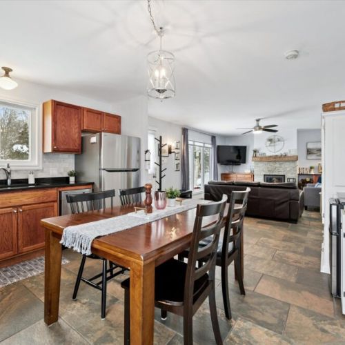 Open kitchen designed for real vacation living — cook, chat, and gather without missing a moment.