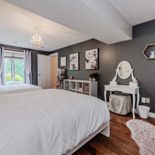 Chic and cozy bedroom with plush bedding, soft textures, and elegant touches—offering both comfort and character.