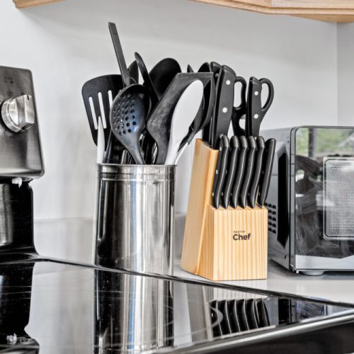 The fully equipped kitchen includes all the cookware and utensils you'll need during your stay.
