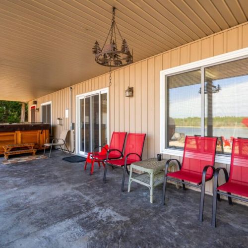 The lower level patio.