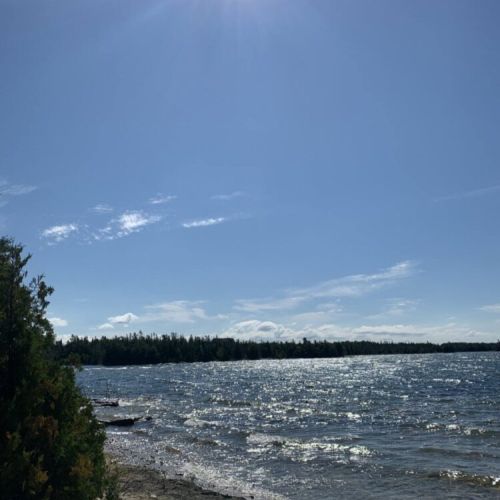 Man made beach less than 1000 feet from the cottage.