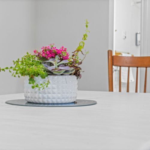 Enjoy meals together in the bright and welcoming dining area.
