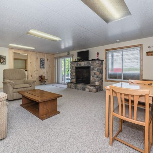 Lower level living space.