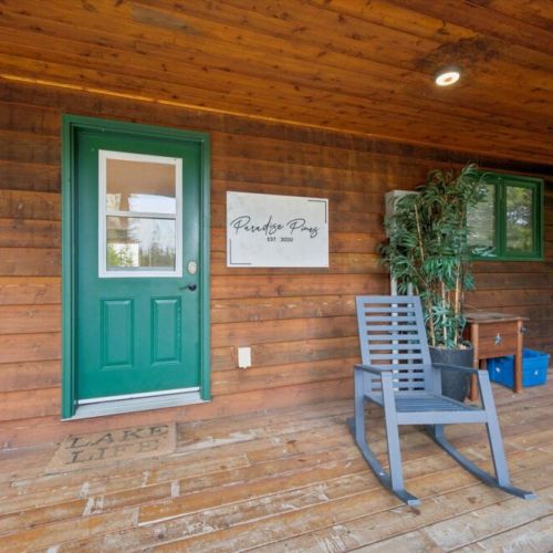 Unwind on the covered front porch and enjoy the quiet beauty of cottage country.