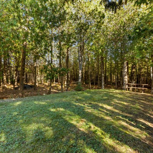 The spacious yard provides room to unwind while taking in the natural beauty of the property.