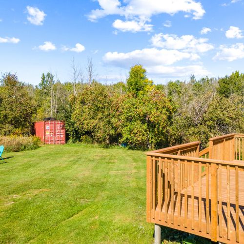 Enjoy plenty of open green space surrounded by trees and the quiet of the countryside.