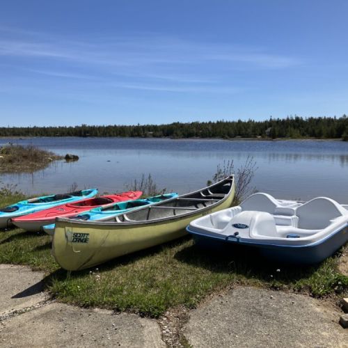 Watercraft lineup for lakeside adventures