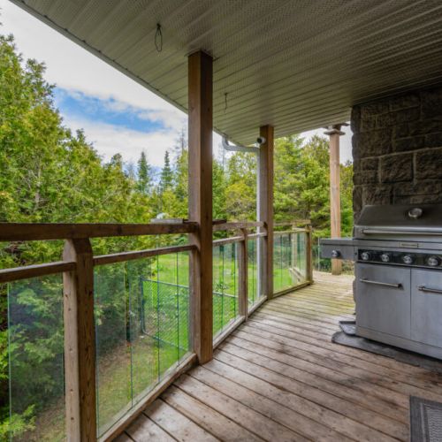 The upper deck area with BBQ.