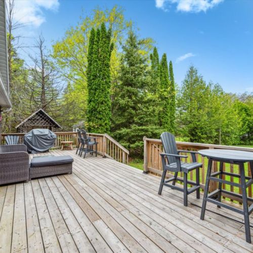 Stretch out and soak up nature on the spacious deck—complete with lounge seating, dining area, and a BBQ grill for unforgettable al fresco meals.