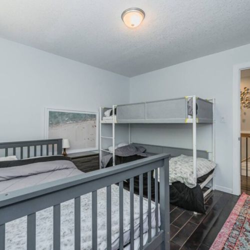 Kids room is on the main hall next to the parents room.