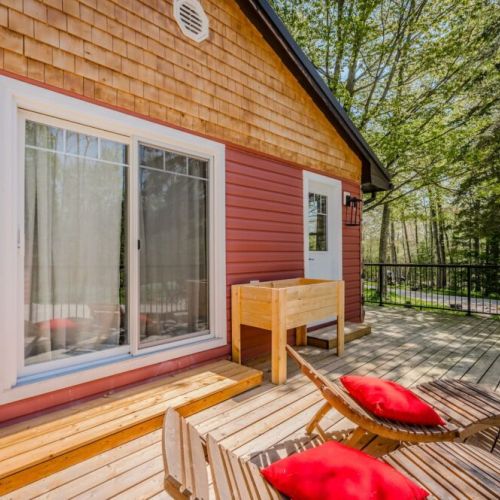 Catch some sun in Summer on the West deck sun-loungers, then enjoy a soak in the hot tub.