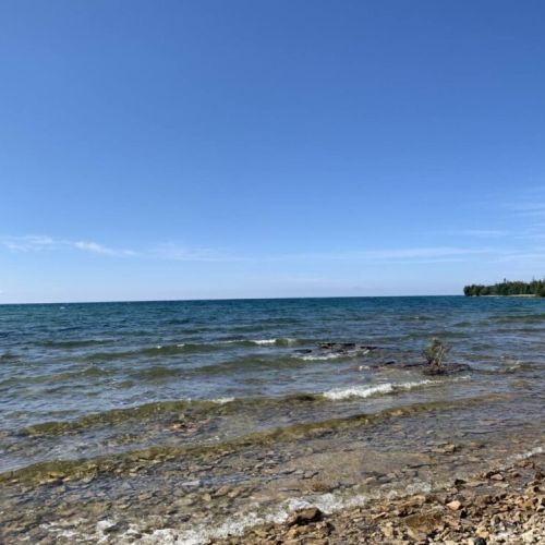Man made beach less than 1000 feet from the cottage.