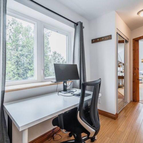 The dedicated workspace in the third bedroom is great for getting a little bit extra done on the go.