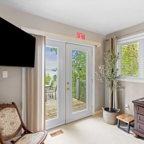 Step through the doors and head outside to enjoy the fresh Georgian Bay air and beautiful waterfront surroundings.